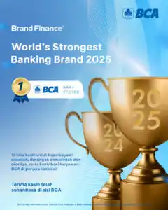BCA bertahan sebagai merek perbankan terkuat di dunia 2025 versi Brand Finance.